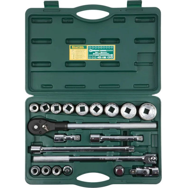 Набор торцовых головок KRAFTOOL TRUCK для крупногабаритной техники 20, 20 предм.  27895-H20_z01