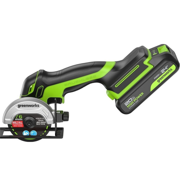 Угловая аккумуляторная мини-шлифмашина Greenworks GD24UCS в Екатеринбурге