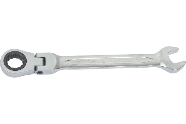 Ключ комбинированный HOEGERT  шарнирный с трещоткой 13 мм, 72T, сталь CrV HT1R053 в Екатеринбурге 