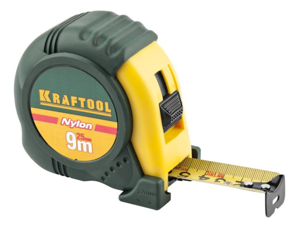 Рулетка KRAFTOOL 9м с нейлоновым покрытием 34122-09_z01