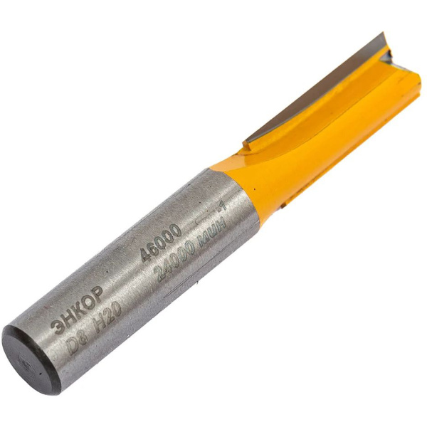 Фреза по дереву пазовая прямая ЭНКОР D8х19мм  S8  46000 в Екатеринбурге
