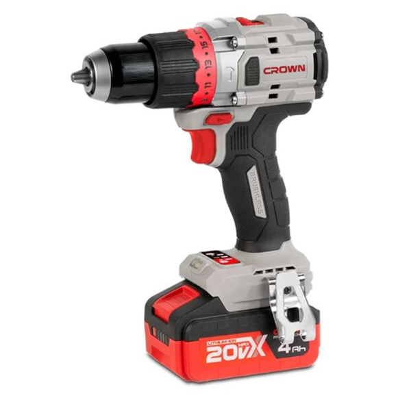 Дрель-шуруповерт аккумуляторная ударная бесщеточная CROWN CT21127HMX-4 BMC в Екатеринбурге