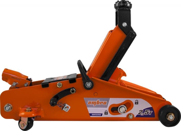 Домкрат подкатной Ombra OHT225C 055762, 2,5т, 140-387мм, 12,8кг, в кейсе