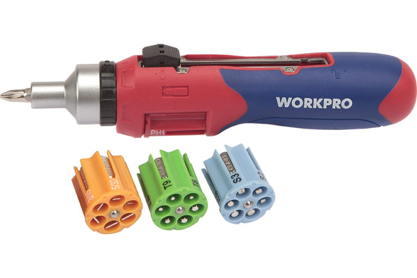 Отвертка с трещоткой и автозагрузкой бит WORKPRO биты 24шт.  WP221056 в Екатеринбурге 