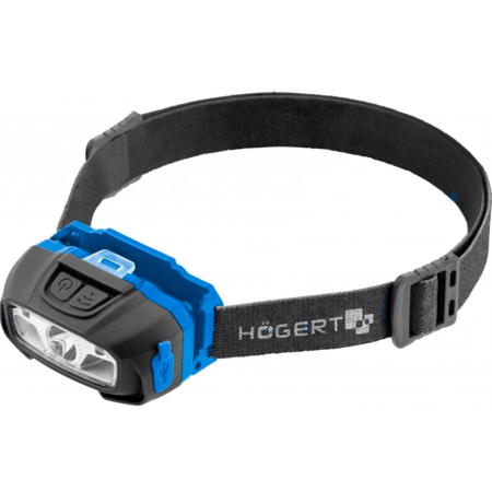 Налобный фонарь HOEGERT  с датчиком движения USB 6 функций HT1E421 в Екатеринбурге