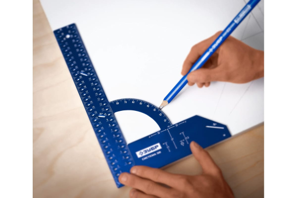 Угольник разметочный ЗУБР 300мм.  34398-30 в Екатеринбурге 