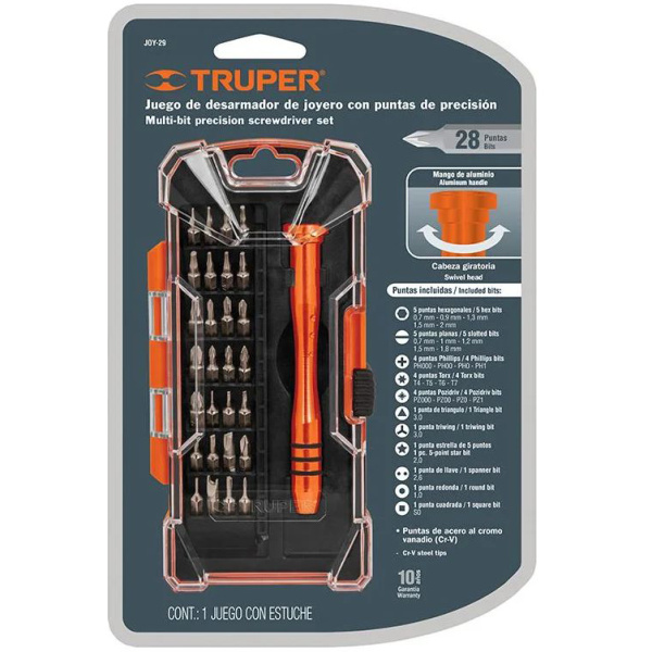 Отвертка с набором бит для точных работ TRUPER JOY-29 14160 в Екатеринбурге 