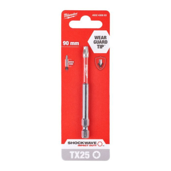Насадка Milwaukee SHOCKWAVE TX25 90мм (1шт) 4932430883