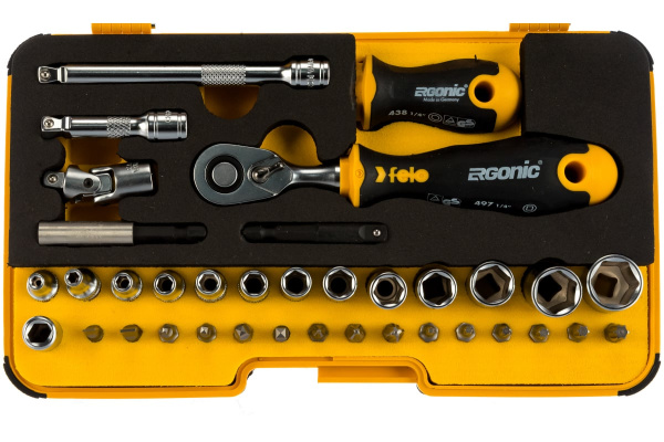 Набор головок и бит с трещоткой и рукояткой Felo ERGONIC 05783616