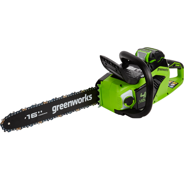 40В Цепная пила 40см (в комплекте с АКБ 2АЧ и ЗУ)