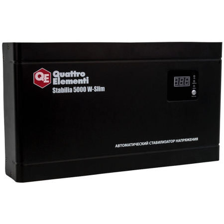 Стабилизатор напряжения Quattro Elementi Stabilia 5000W-Slim (5000 BA, 140-270 B, 9.9кг) настенный  640-544 в Екатеринбурге
