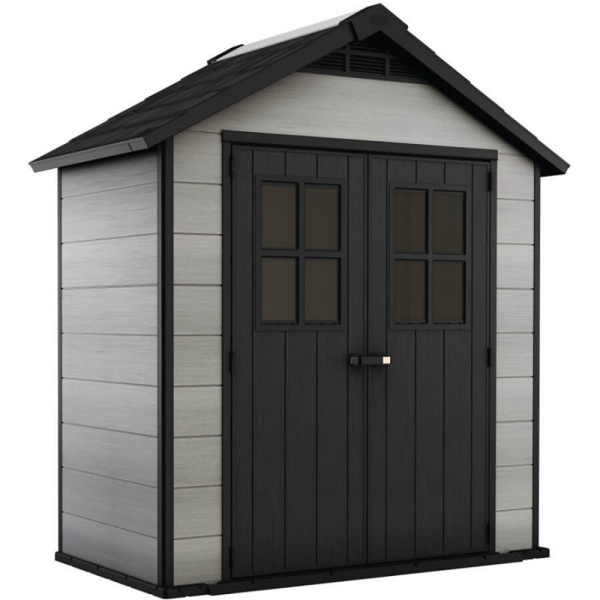 Блок хозяйственный из ПВХ "Keter" Окланд 754 серый 210x124,8x253см  17197419