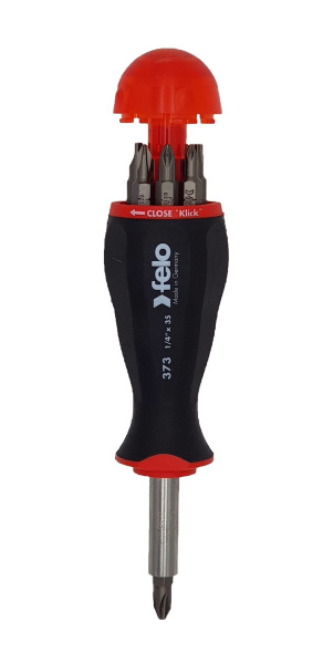 Отвертка с магнитным держателем под биты Felo с набором бит 8шт 37320805 в Екатеринбурге 