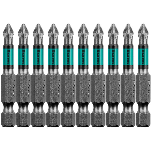 Набор бит KRAFTOOL Optimum Line PZ1х50мм. 10шт.  26124-1-50-10