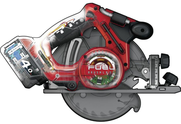 Аккумуляторная циркулярная пила Milwaukee M18 CCS55-0 FUEL 4933446223