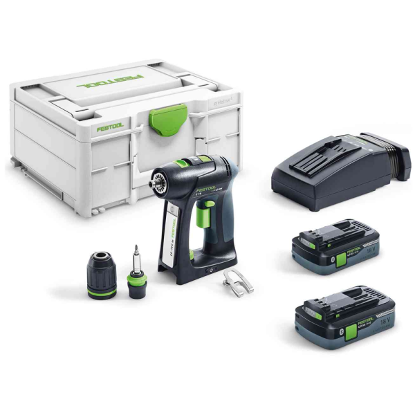 Аккумуляторная дрель-шуруповерт FESTOOL C18 HPC 4,0 I-Plus-PROMO Edit с набором бит  577187 в Екатеринбурге