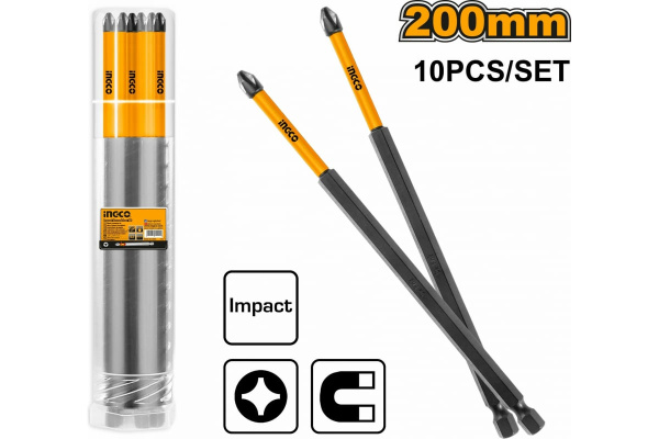 Набор ударных бит INGCO INDUSTRIAL PH2 10 шт  SDBIM11PH283  в Екатеринбурге