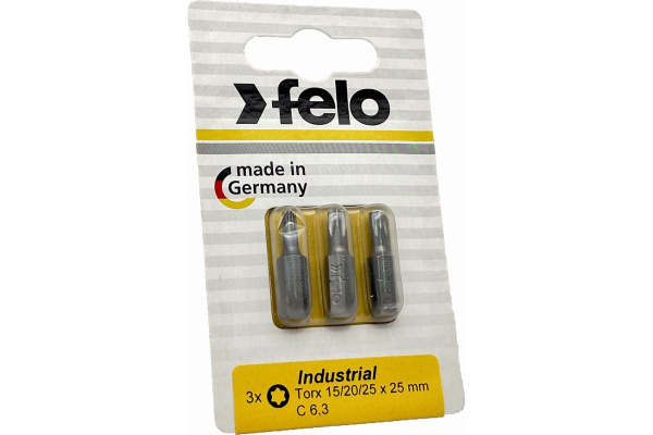 Набор бит FELO industrial TX15х25, 20х25, 25х25мм. 3шт.  02693316 в Екатеринбурге