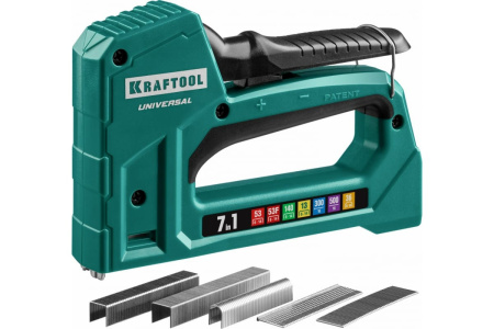 Степлер механический Kraftool 7в1 тип53 (6-14мм.),140 (8-14мм.), 13,53F,36,500  31524 в Екатеринбурге 