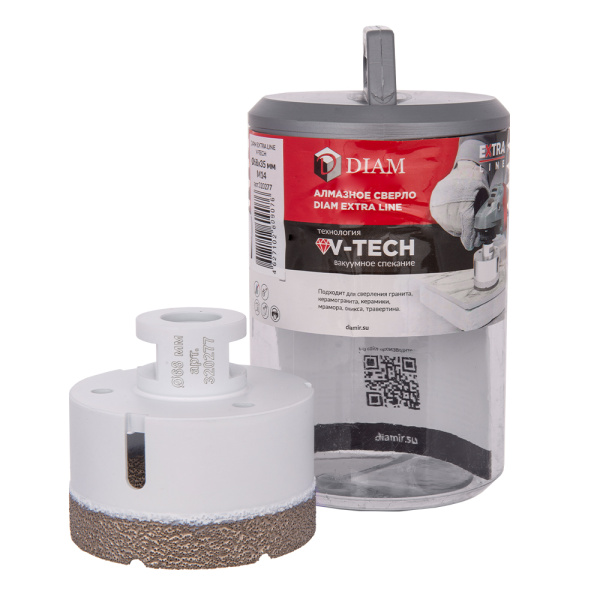 Алмазное сверло Diam-S 68х35М14 Extra Line V-TECH  320277 (вакуумное спекание) в Екатеринбурге
