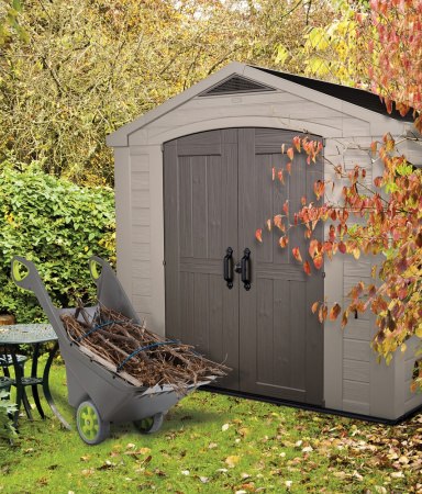 Блок хозяйственный из ПВХ "Keter" Фактор 8х6 бежевый 256,5x182x243см 107кг  17197897 в Екатеринбурге