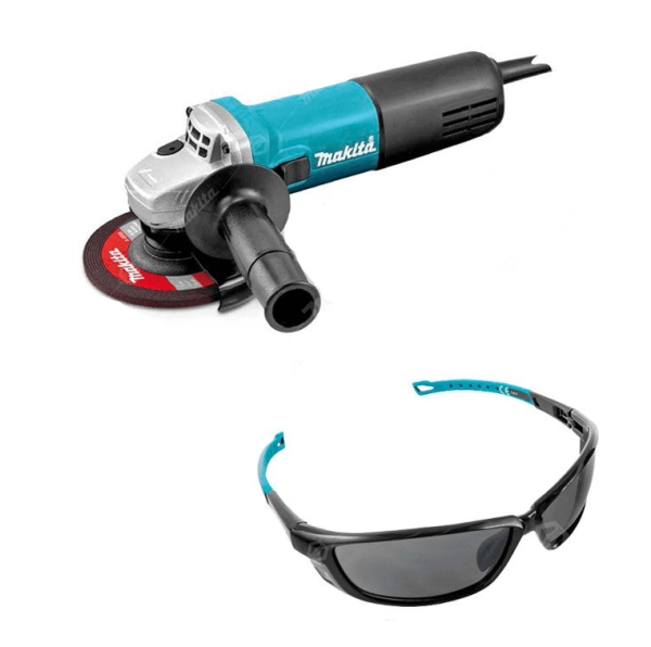 Угловая шлифовальная машина Makita KIT 9558HNR+очки защитные в Екатеринбурге