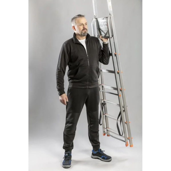 Толстовка спортивная/рабочая HOEGERT BREND черная XL (54) HT5K438-XL в Екатеринбурге