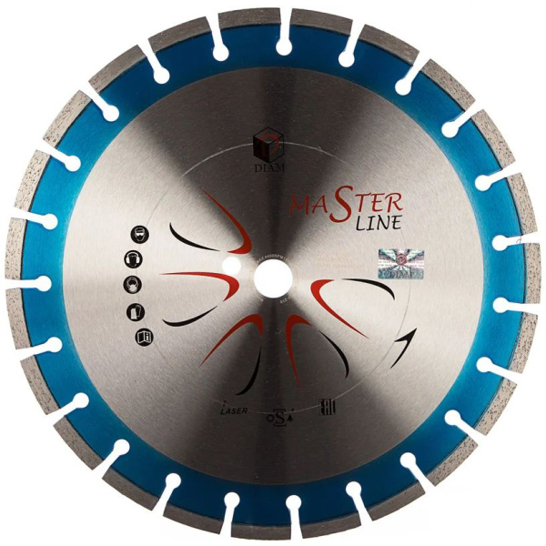 Круг алмазный сегментный DIAM ЖЕЛЕЗОБЕТОН MASTER LINE 350x3.0x10x25.4  000503 в Екатеринбурге