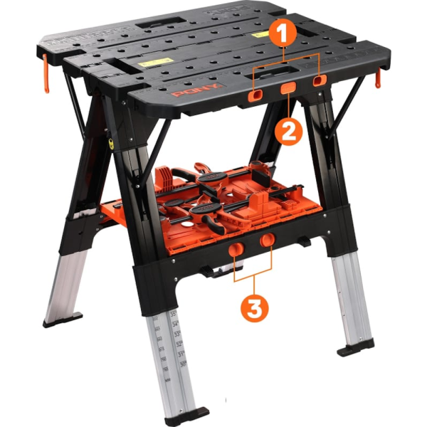 Верстак Pony Jorgensen 2-в-1 в наборе со струбцинами 2 шт.  60P в Екатеринбурге