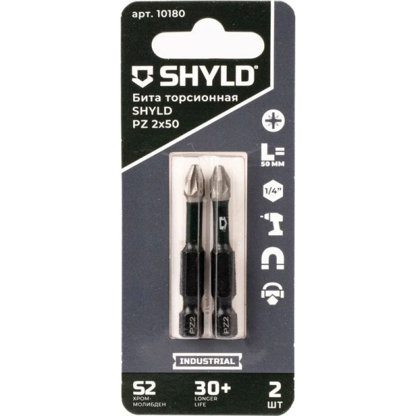 Бита SHYLD торсионная PZ2x50 (2шт.)  10180 в Екатеринбурге