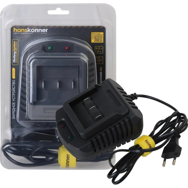 Зарядное устройство HANSKONNER 18В 1BatterySystem 4.0A с охлаждением HBC2004C в Екатеринбурге