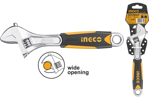 Ключ разводной INGCO INDUSTRIAL 250 мм 0-35мм HADW131108  в Екатеринбурге 