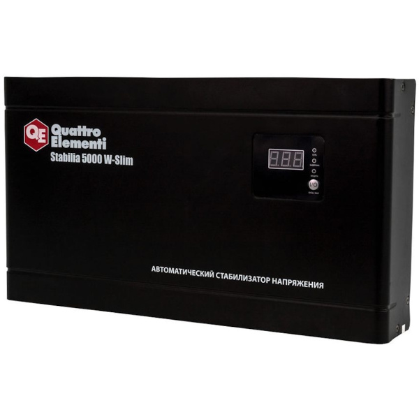 Стабилизатор напряжения Quattro Elementi Stabilia 5000W-Slim (5000 BA, 140-270 B, 9.9кг) настенный  640-544 в Екатеринбурге