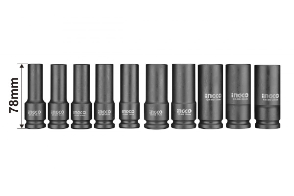 Набор ударных торцевых головок INGCO INDUSTRIAL 1/2" HKISSD12102L в Екатеринбурге