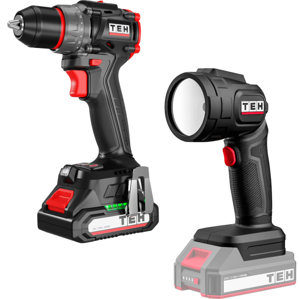 Аккумуляторная дрель TEH TDBL420-2B 20V+фонарь LL1810 PROMOTDBL420-2B 20V+фонарь LL1810 в Екатеринбурге