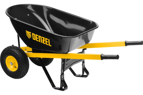Тачка строительная Denzel усиленная, 140л., 250кг., двухколесная, колесо 15*6.00-6  69000 в Екатеринбурге 