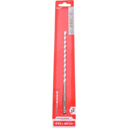 Сверло по мультиматериалам Milwaukee HEX 6.5x200 - 1шт 4932471101
