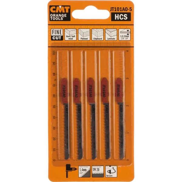 Пилки лобзиковые CMT I=50 W=5 L=76 TP=1.4 TPI=18  комплект из 5шт. JT-101A