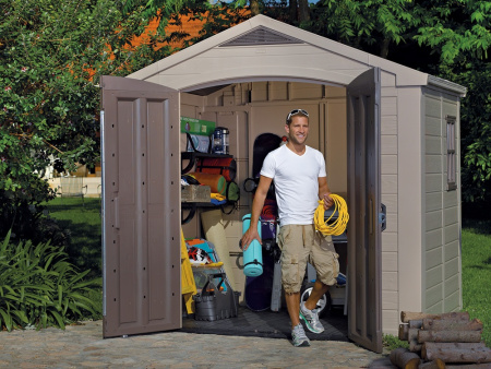 Блок хозяйственный из ПВХ "Keter" Фактор 8х6 бежевый 256,5x182x243см 107кг  17197897 в Екатеринбурге