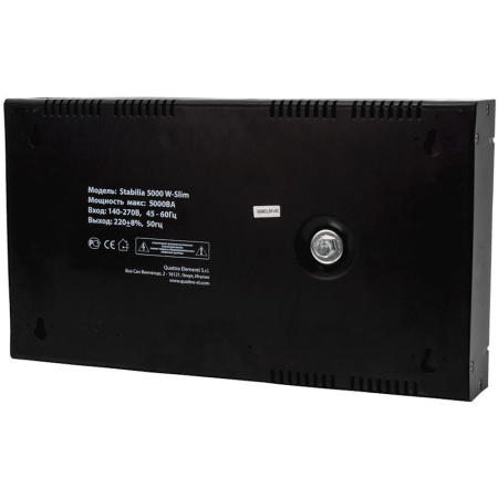 Стабилизатор напряжения Quattro Elementi Stabilia 5000W-Slim (5000 BA, 140-270 B, 9.9кг) настенный  640-544 в Екатеринбурге