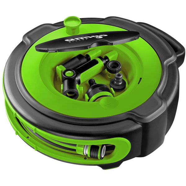 Катушка со шлангом портативная 17,5м + комплект для подключения и насадки Amigo Grande 79610 в Екатеринбурге