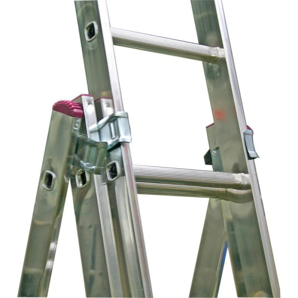 Лестница алюминиевая трехсекционная  с функцией лестничных пролетов KRAUSE CORDA 3х9 010391 в Екатеринбурге