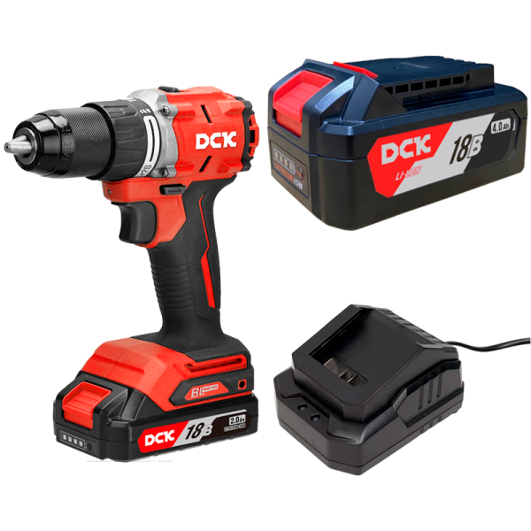 Дрель-шуруповерт аккумуляторная бесщеточная ударная DCK KDJZ2060i+АКБ DCK FFBL 2040+FFCL20-02 в Екатеринбурге