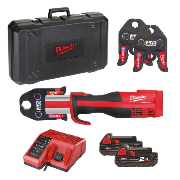 Аккумуляторный пресс-инструмент Milwaukee M18 BLHPT-202C V-SET (Li-Ion2Ач)