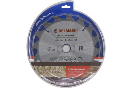Диск пильный по дереву BELMASH 250х32/30мм. 16зуб.  RD145A в Екатеринбурге