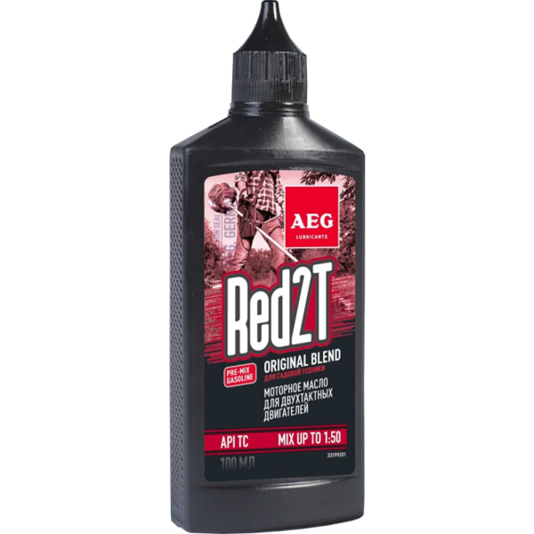 Масло двухтактное AEG RED 2T Motor Oil API TC 2Т мин. 100мл  33199 в Екатеринбурге