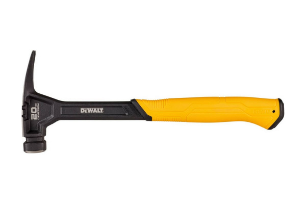 Молоток DeWalt одноэлементный с прямым гвоздодёром 567г.  DWHT51004 в Екатеринбурге 