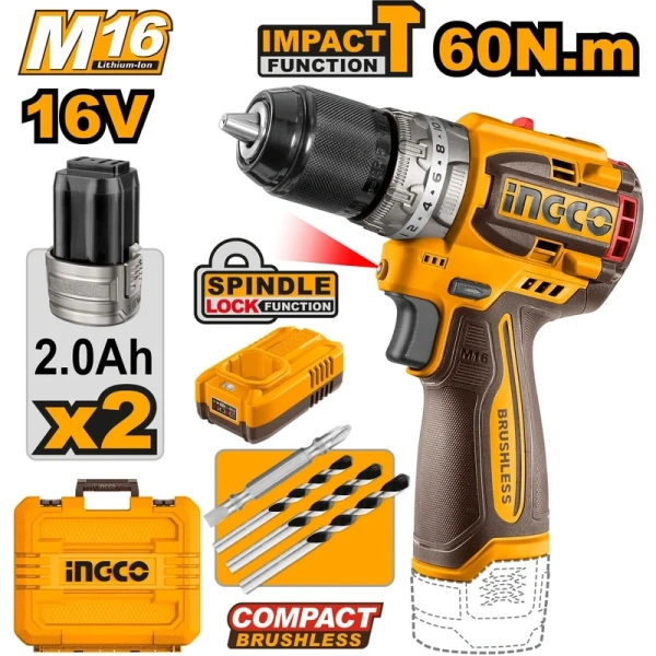 Шуруповерт ударный INGCО INDUSTRIAL CIDLI16682 в Екатеринбурге