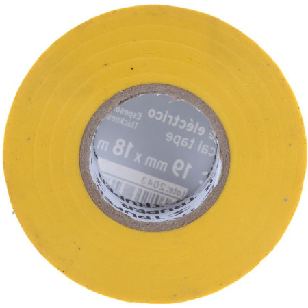 Изолента Truper акрил, 18м. ширина 19мм желтая M-33A 12503 в Екатеринбурге