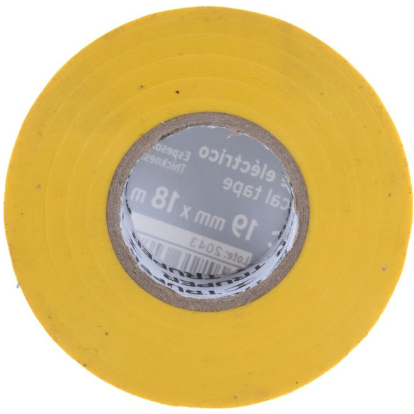 Изолента Truper акрил, 18м. ширина 19мм желтая M-33A 12503 в Екатеринбурге